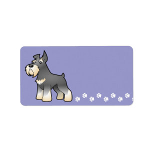 Cartoon Schnauzer Label