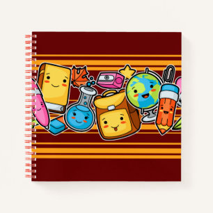 Cartoon School Icons Notebook