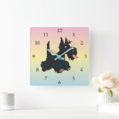Cartoon scottish terrier round clock (Home)