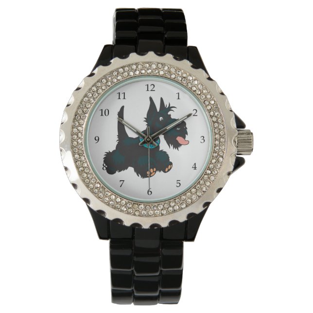 Cartoon scottish terrier watch (Front)