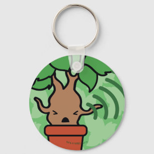 Cartoon Screaming Mandrake Character Art Key Ring