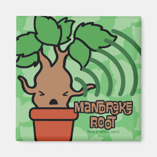 Cartoon Screaming Mandrake Character Art Magnet