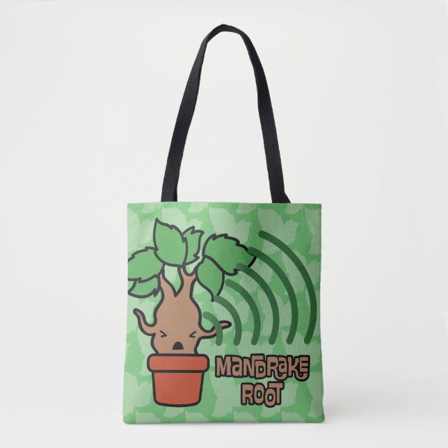 Cartoon Screaming Mandrake Character Art Tote Bag (Front)