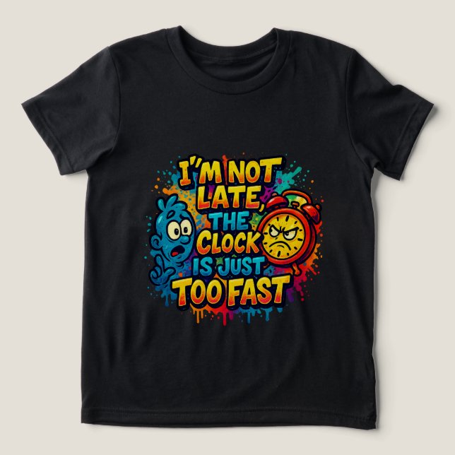 Cartoon screen printing Tri-Blend shirt (Design Front)