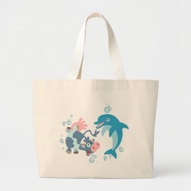 Cartoon Seacow and Dolphin Bag (Front)