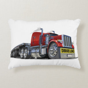 Cartoon semi truck decorative cushion