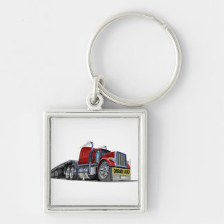 Cartoon semi truck key ring