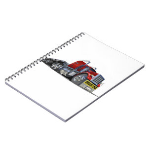 Cartoon semi truck notebook