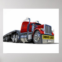 Cartoon semi truck