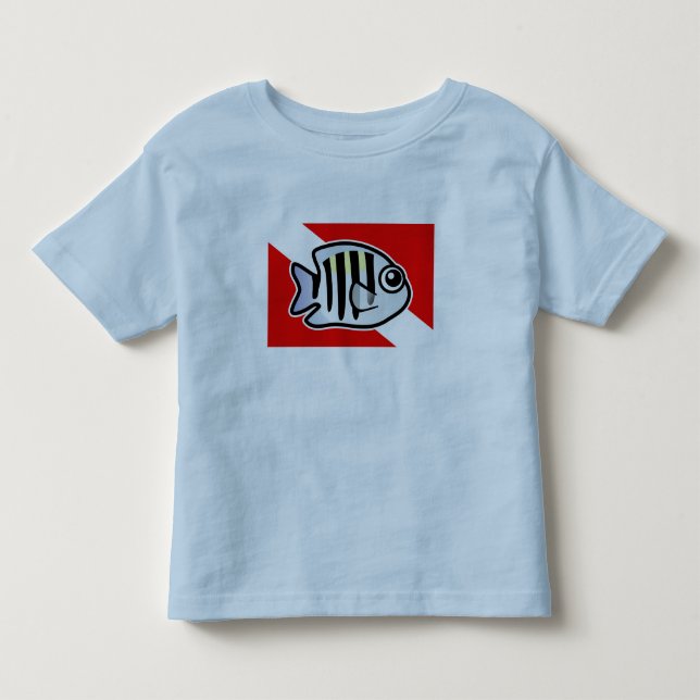 Cartoon Sergeant Major Dive Flag Toddler T-Shirt (Front)