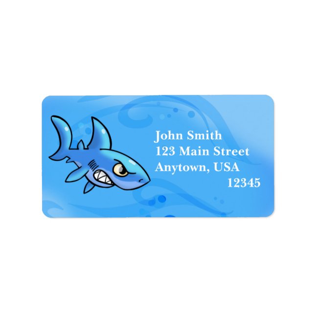 Cartoon Shark Label (Front)