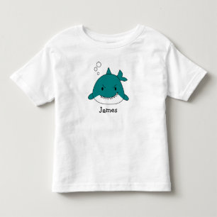 Cartoon Shark Personalised Toddler T-Shirt