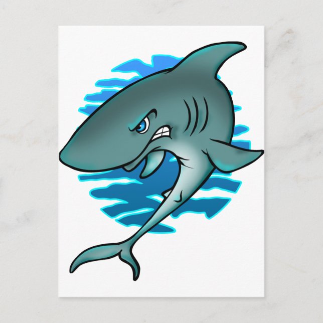 Cartoon Shark Postcard (Front)