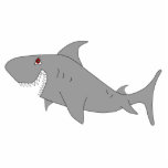 Cartoon Shark Sculpture Keychain Photo Sculpture Key Ring<br><div class="desc">Sculpture keychain with cartoon shark</div>