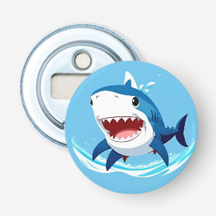 Cartoon Shark Swimming Underwater Bottle Opener