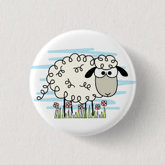 Cartoon Sheep 3 Cm Round Badge