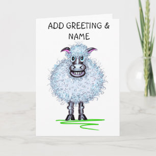 Cartoon Sheep Card