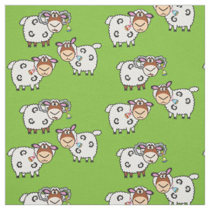 cartoon sheep fabric