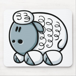 Cartoon Sheep Mouse Mat