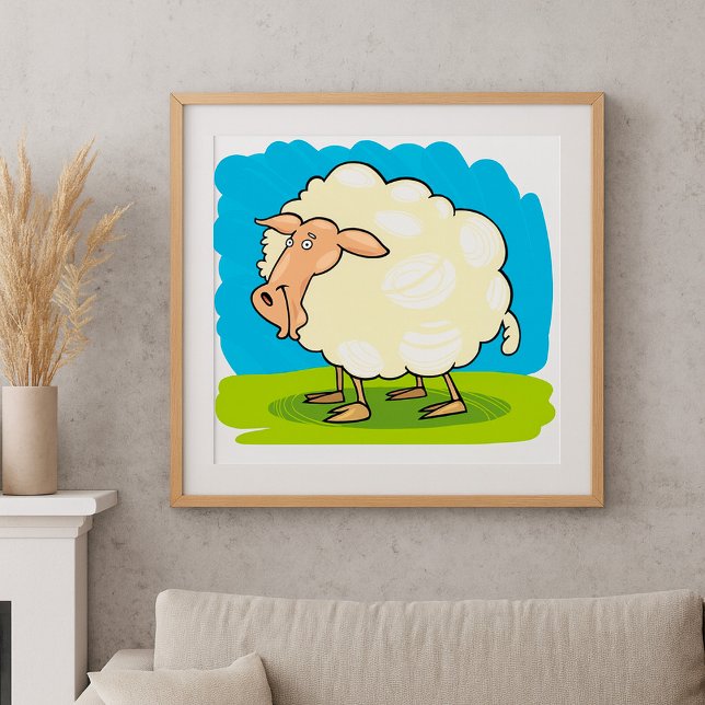 Cartoon Sheep Poster (Creator Uploaded)