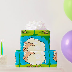 Cartoon Sheep Wrapping Paper