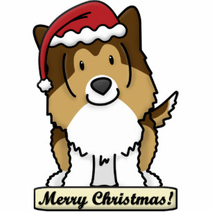 Cartoon Sheltie Christmas Ornament Photo Sculpture Decoration