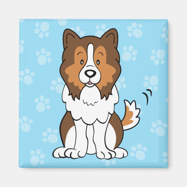Cartoon Sheltie Magnet (Front)
