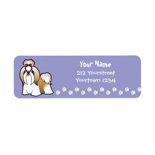 Cartoon Shih Tzu (show cut) (Front)