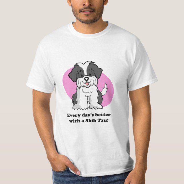 Cartoon ShihTzu Value shirt (Front)