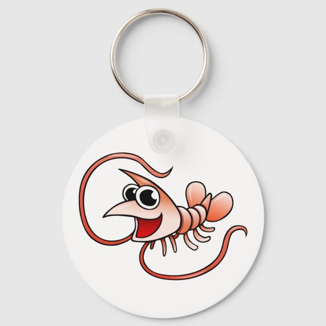Cartoon Shrimp Key Ring (Front)