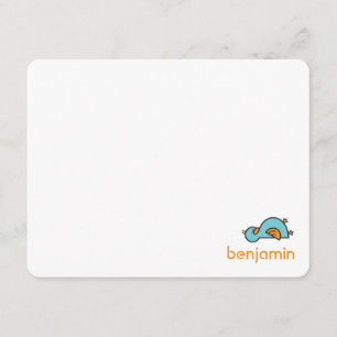 Cartoon SIlly Duckies Baby Boy Thank You Card