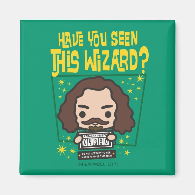 Cartoon Sirius Black Wanted Poster Graphic Magnet (Front)