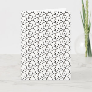 Cartoon Sitting Dog tillykke med fødselsdagen card