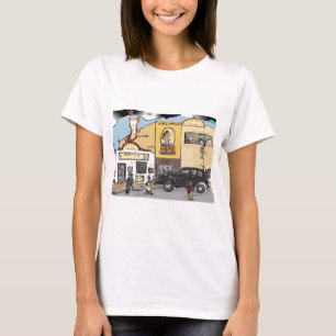 Cartoon Sketch of Roanoke's Landmark Texas Tavern T-Shirt