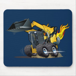 Cartoon skid steer mouse mat