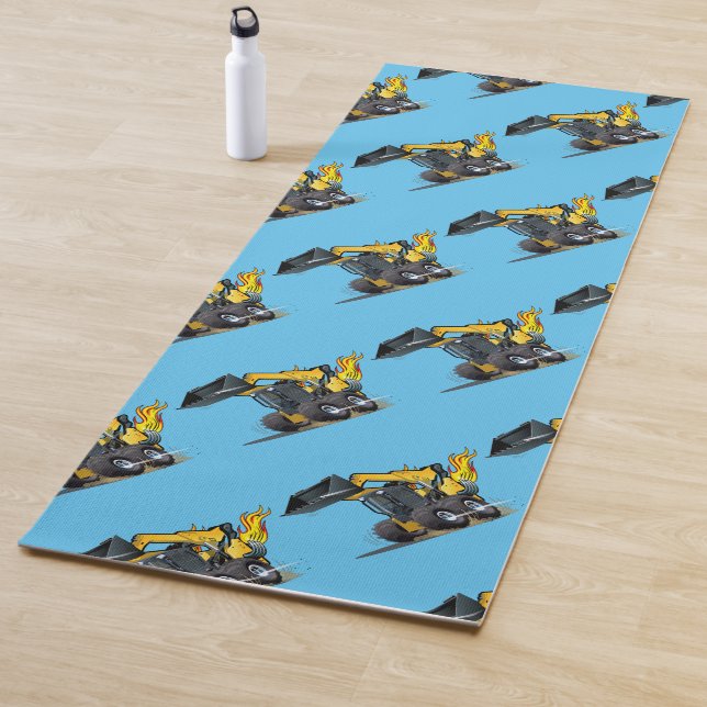Cartoon skid steer yoga mat (In Situ)