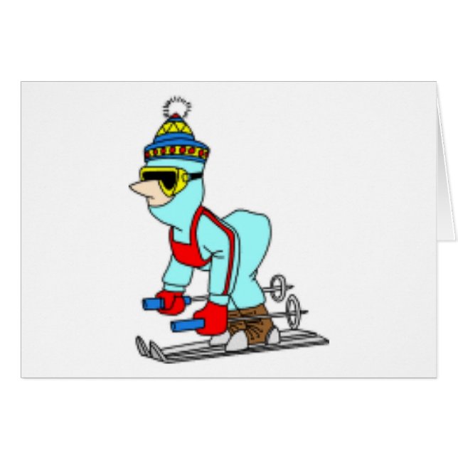 Cartoon Skier (Front Horizontal)