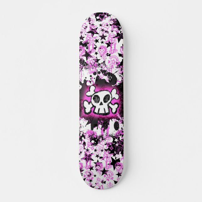 Cartoon Skull Skateboard (Front)