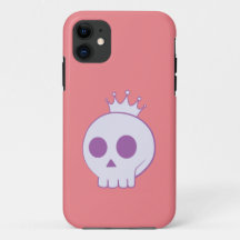 cartoon skull with crown design