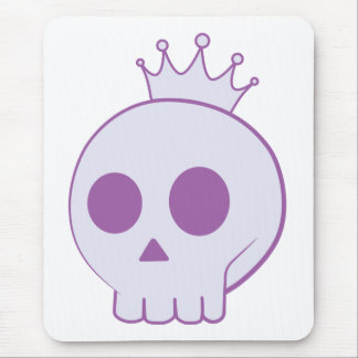 cartoon skull with crown design mouse mat