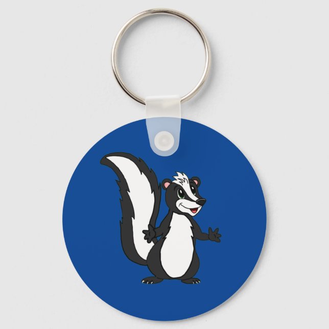 Cartoon Skunk  Key Ring (Front)