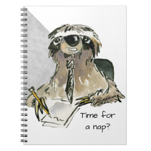 Cartoon Sloth Nap Time Notebook