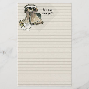 Cartoon Sloth Nap Time Stationery