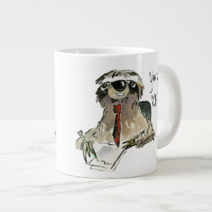 Cartoon Sloth Office Large Mug