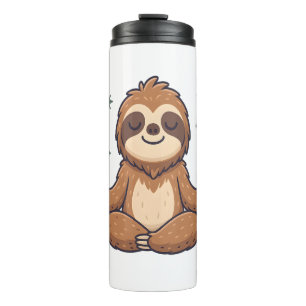 Cartoon Sloth Wearing Christmas Thermal Tumbler