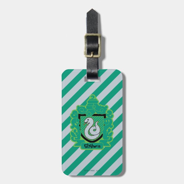 Cartoon Slytherin Crest Luggage Tag (Front Vertical)