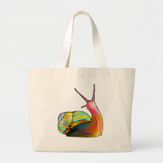 Cartoon Snail (hand drawn) Large Tote Bag