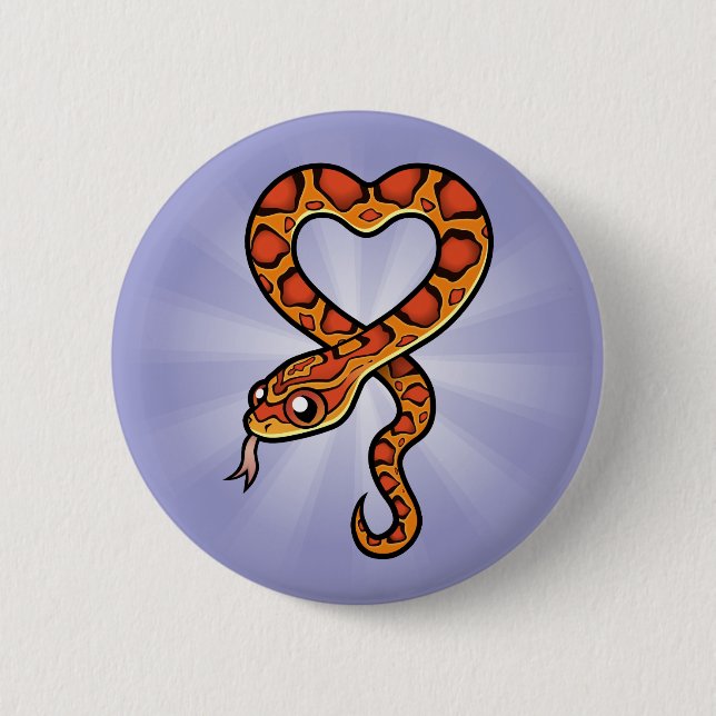 Cartoon Snake 6 Cm Round Badge (Front)