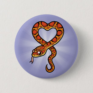 Cartoon Snake 6 Cm Round Badge