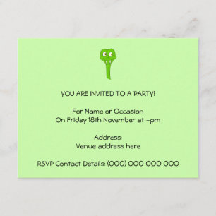 Cartoon Snake Invitation